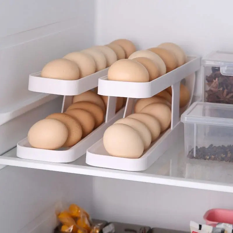 Organizador Porta Ovos 2 Andares Dispensador Automático De Ovos - Universo Cozinha