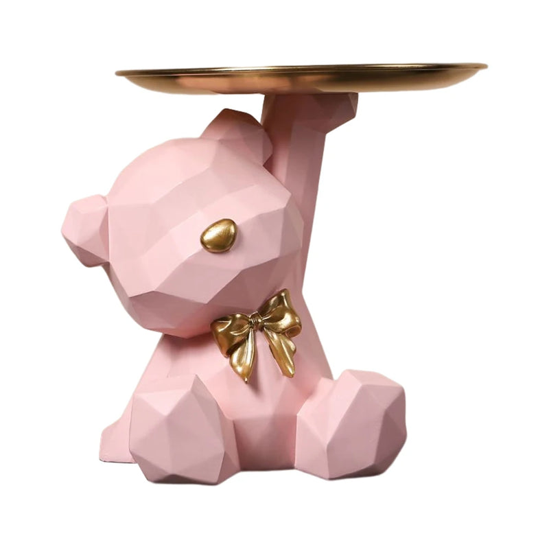 Escultura Urso Geométrico Porta-Chaves – Universo Decor