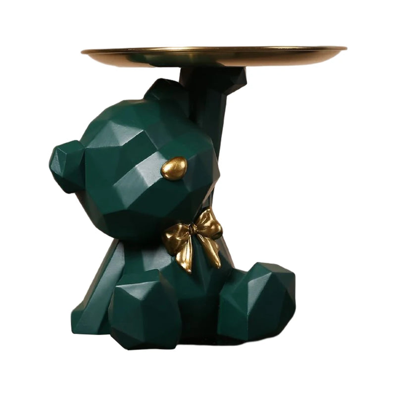 Escultura Urso Geométrico Porta-Chaves – Universo Decor