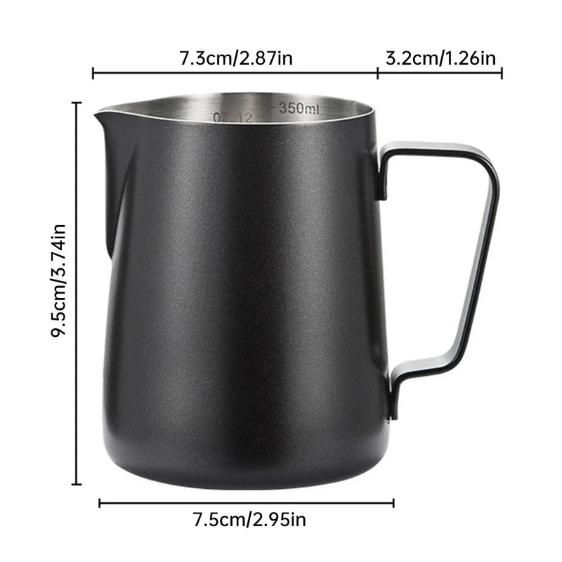 Jarro em Aço Inoxidável 350ml com Escala - Universo Café