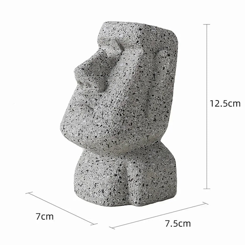 Estátua Moai Decorativa e Suporte para Óculos - Elegância e Funcionalidade - Universo Decor