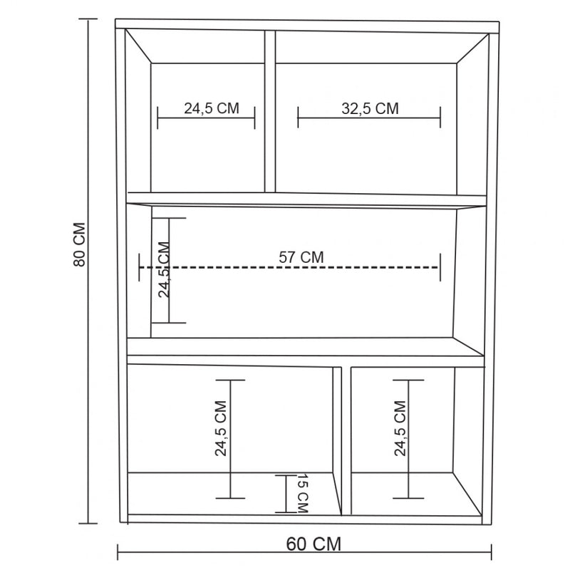 Estante de Parede Multiuso Decoração Livros Organização Banheiro Cozinha (A+09-12)