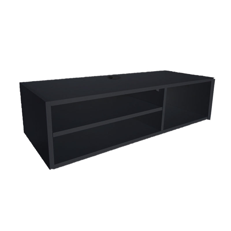 Rack Sala Suspenso Preto Em Mdf