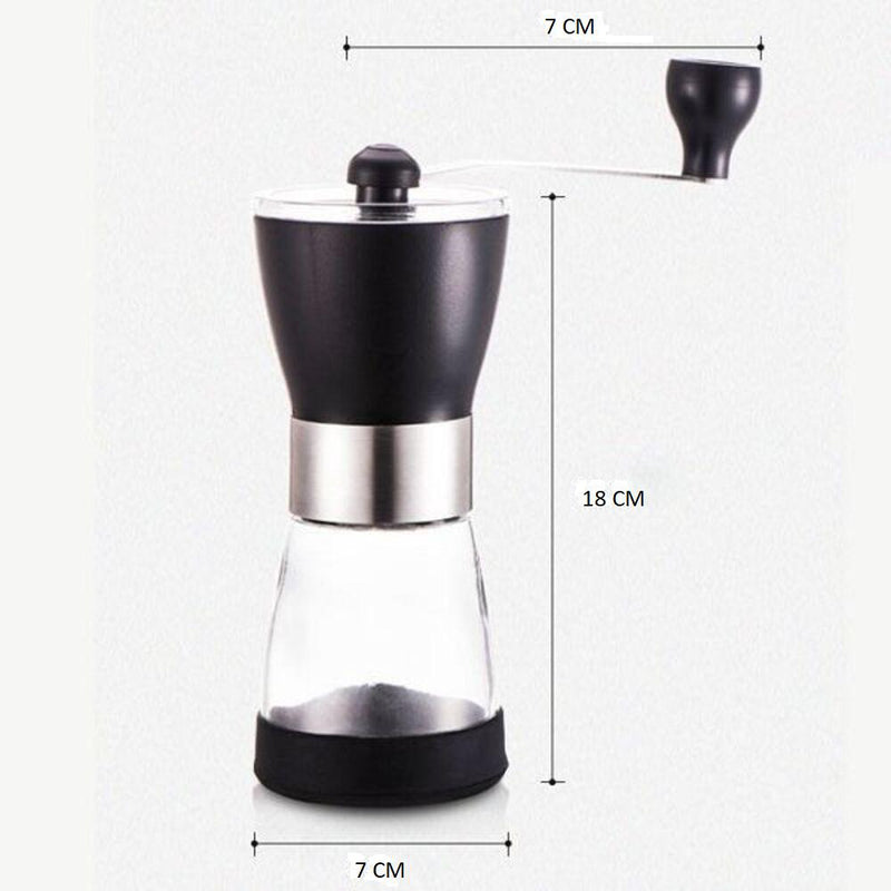 Moedor de Café Manual Inox Vidro - Universo Café