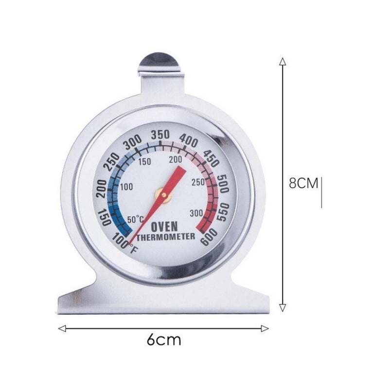 TERMOMETRO CULINÁRIO PARA FORNO, CHURRASQUEIRA E ESTUFA. DE 50 A 300 GRAUS ACO INOX - Universo Utensílios