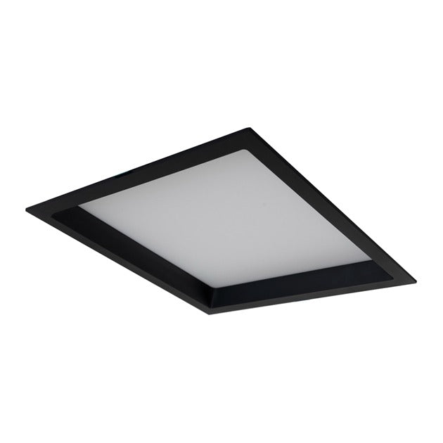 PLAFON EMBUTIR SLIM LED 24W 30X30CM 6500K PRETO (E+06-12)